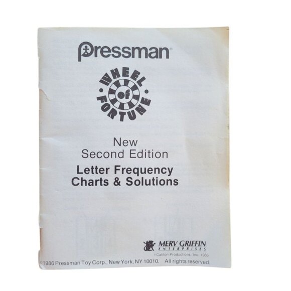 Wheel of Fortune Vintage Game Pieces Replacement Parts Puzzle Chart Solution - Picture 2 of 8